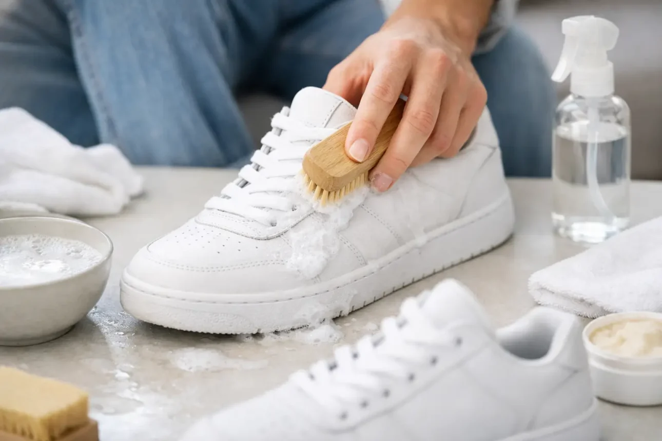 How to clean white sneakers without ruining them
